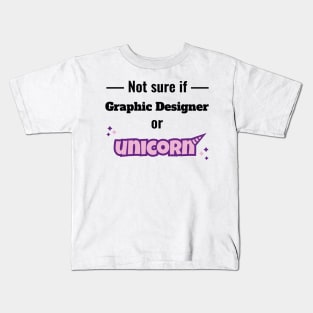 Graphic designer unicorn Kids T-Shirt